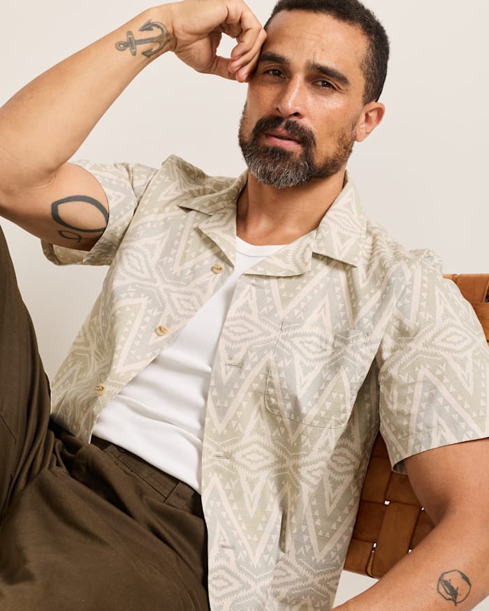 MEN'S SHORT-SLEEVE ALOHA COTTON CAMP SHIRT